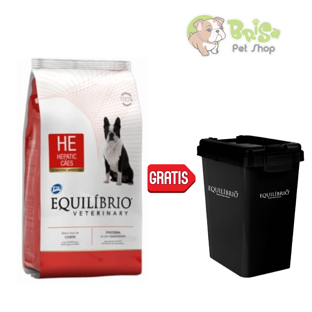 Equilibrio Veterinary Dog Hepatic (HE) 7.5kg + Contenedor1