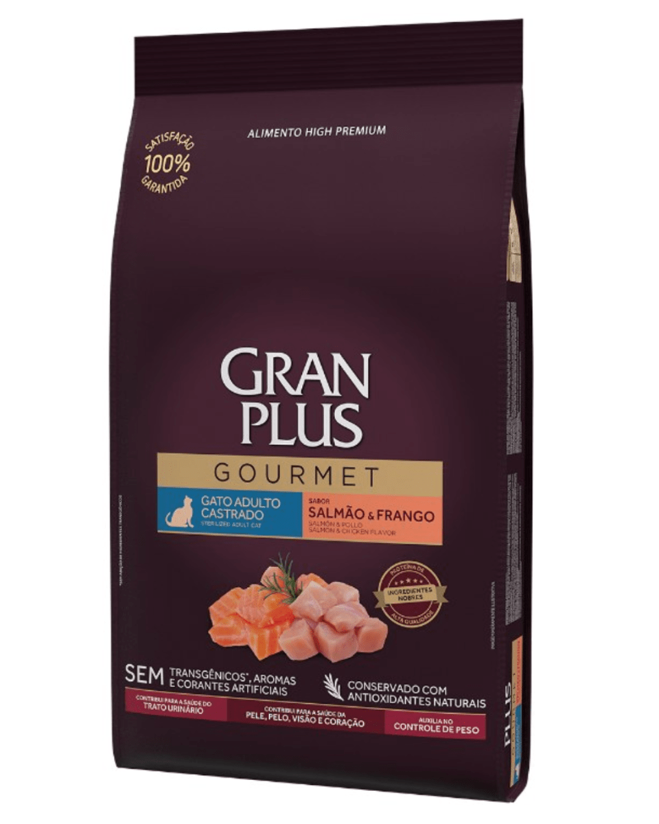 Gran Plus Gato Gourmet Adulto Castrado Salmón & Pollo 3kg1