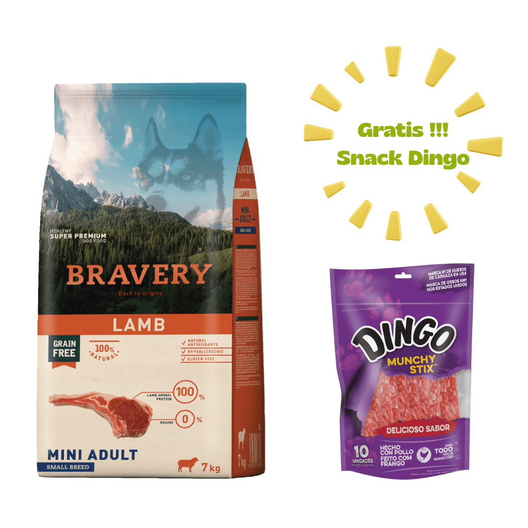 BRAVERY LAMB MINI ADULT SMALL BREEDS 7kg - Promo Dingo1