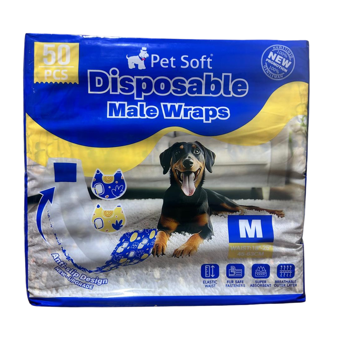 Pañales para perro (Macho) Pet Soft (50 unid) - Medium1