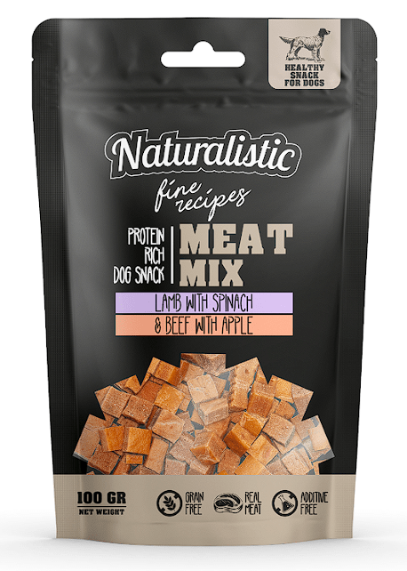 Naturalistic Dog  Fine Recipes Meat Mix Lamb with Spinach & Beef with Apple 100gr1