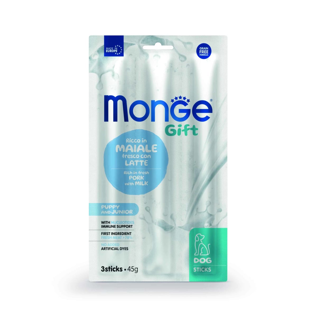 Monge Gift Meat Stick Skin Puppy Dog (Cerdo + Leche) 45gr1