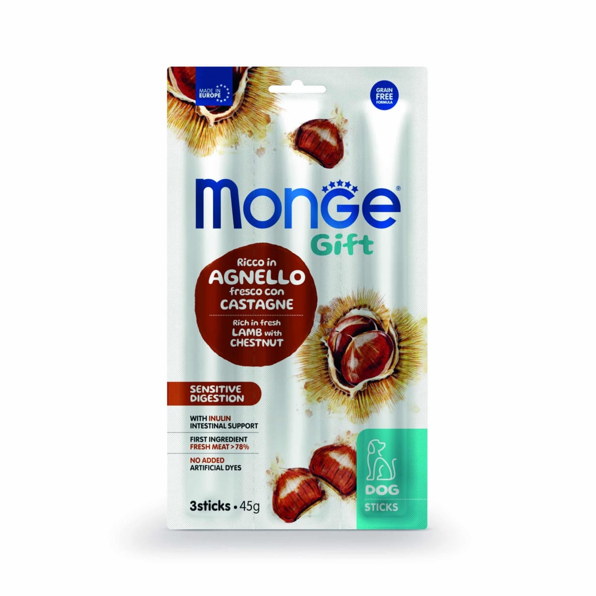 Monge Gift Meat Stick Sensitive Digestion( Cordero con Castaña) 45gr1