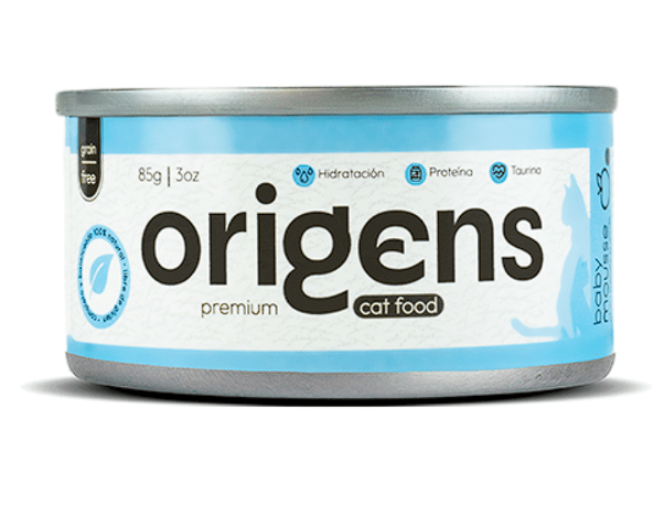 Origens Gato Mousse Babby Classic Atún y Manzana Verde 85Gr1