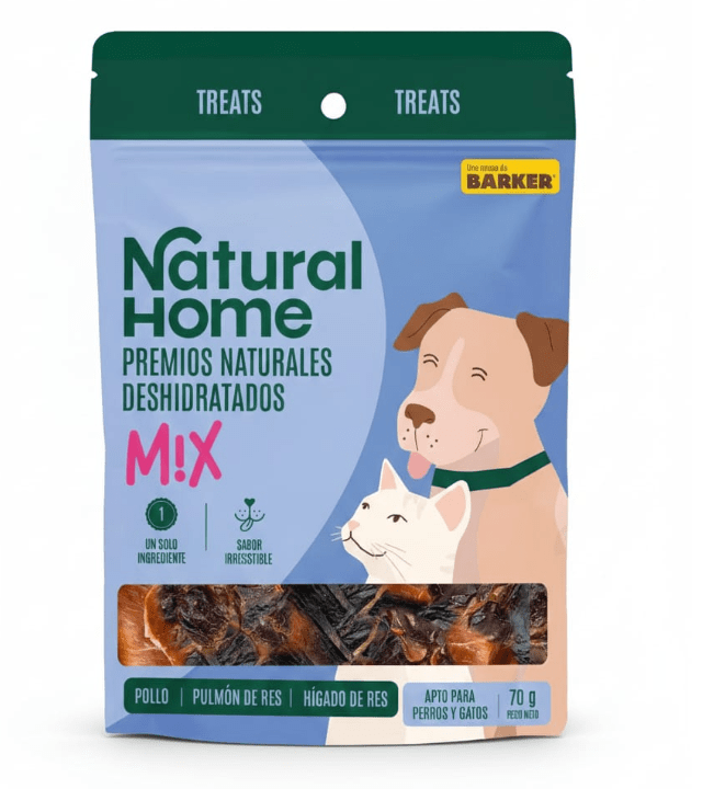 Natural Home Treats Mix (Pollo, Pulmón e Hígado de Res) 70gr1