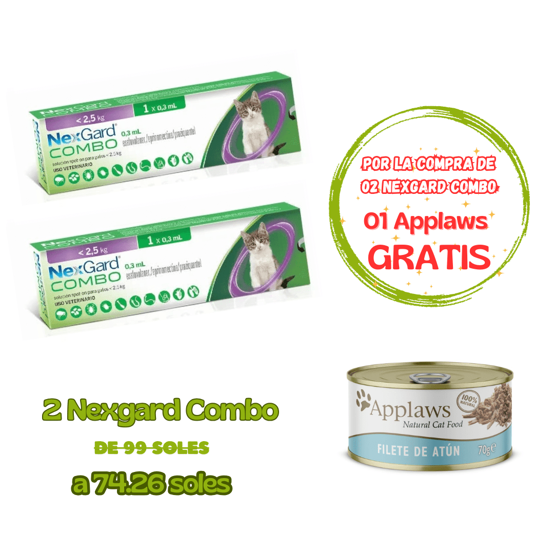 Nexgard Combo Pipeta para Gato hasta 2.5 Kg - Promo Pack de 21