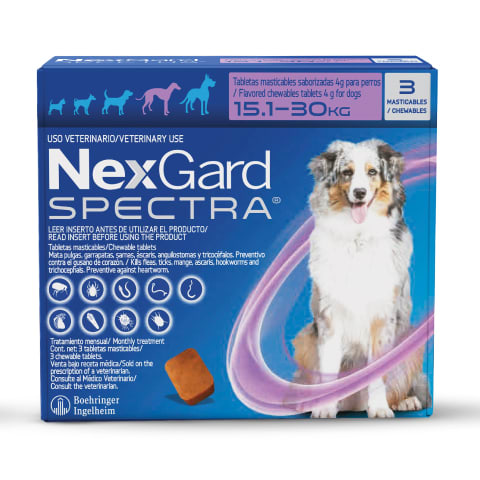 NEXGARD SPECTRA PARA PERROS DE 15.1 A 30KG - 3 TABLETAS1