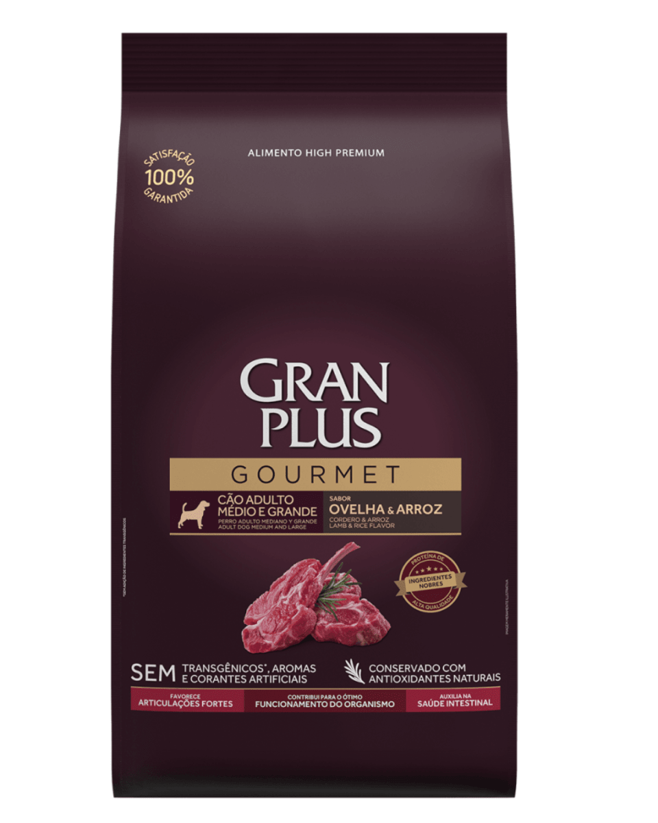 Gran Plus Gourmet Perro Adulto Mediano & Grande Cordero 3kg1