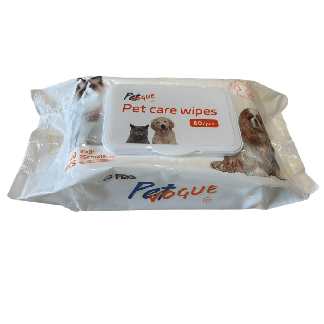 Toallitas húmedas para mascotas Pet Vogue - 80 piezas1