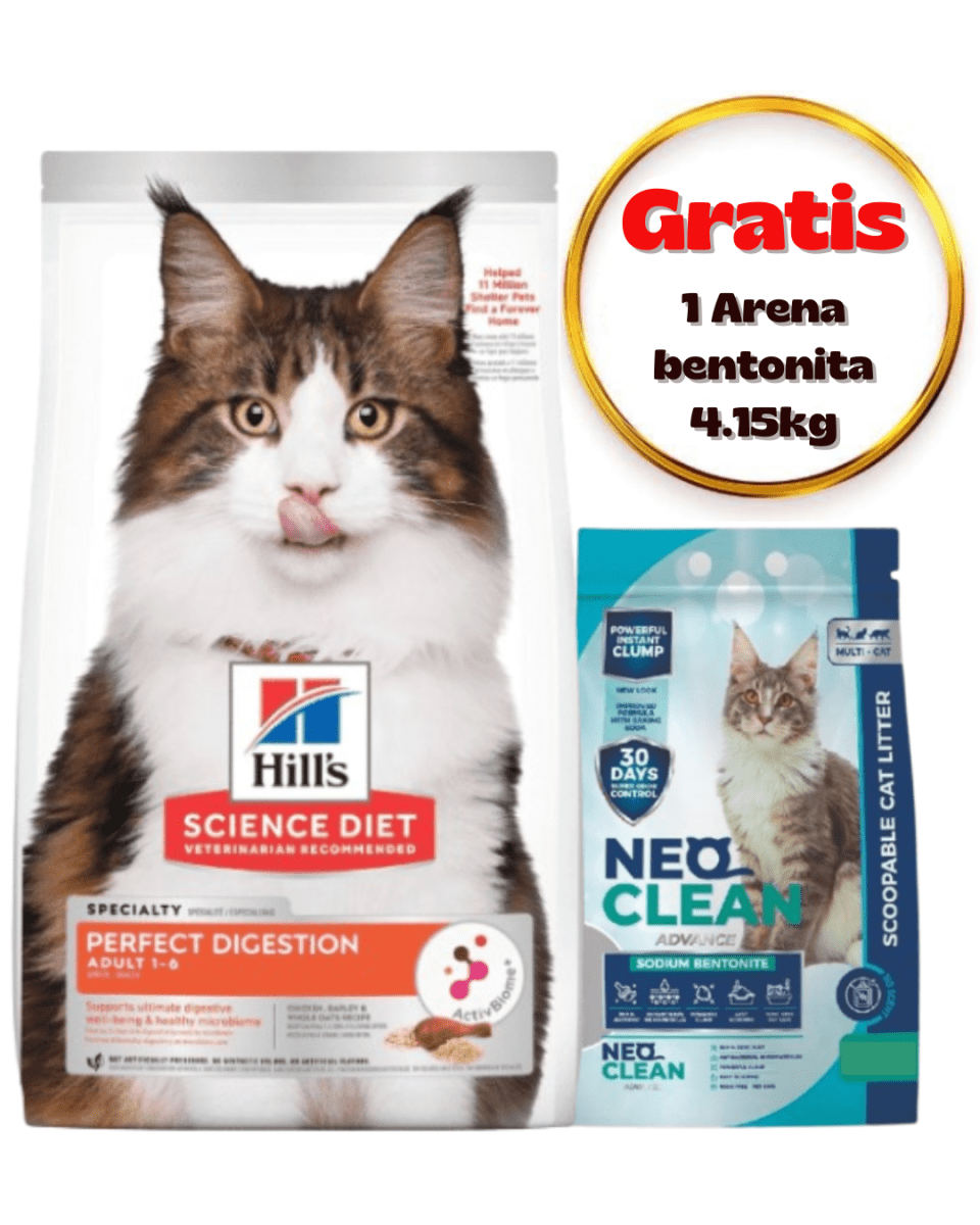 Hills SD Feline Adult Perfect Digestion 1.58kg - Promo Neo Clean Bentonita1