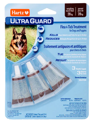HARTZ ULTRAGUARD DOG (3 unid) de 28kg a más1