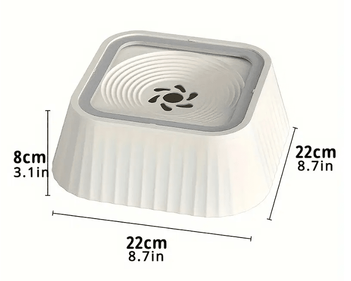 Plato para agua antiderrame para mascota3