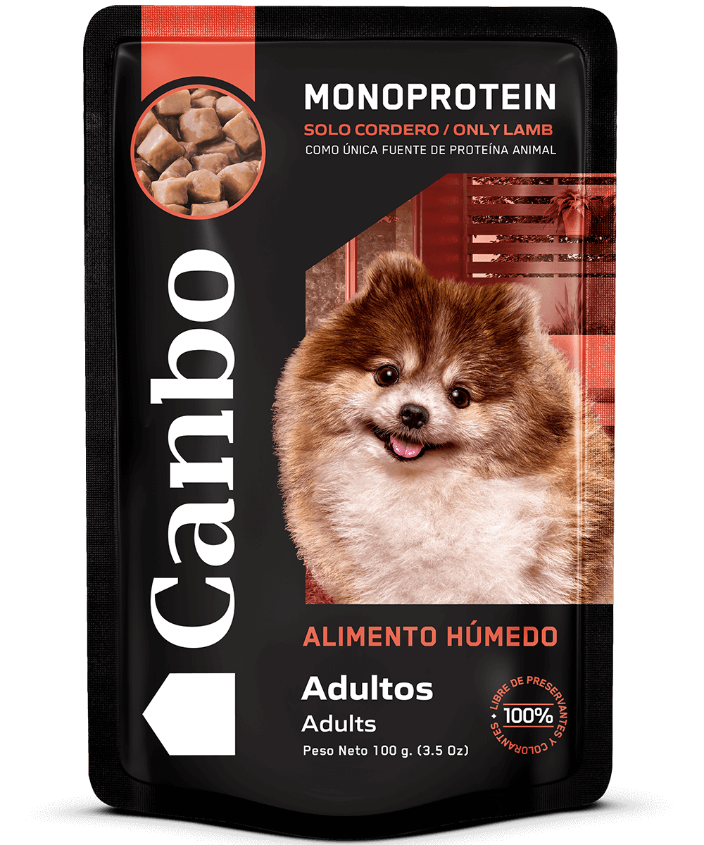 Canbo Pouch Dog Adulto Trocitos en salsa de Cordero 100gr1