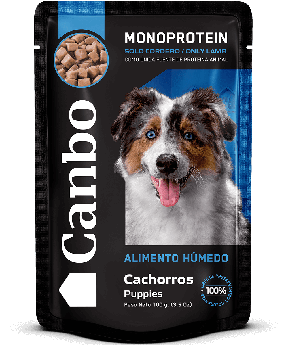 Canbo Pouch Dog Cachorro Trocitos en salsa de Cordero 100gr1
