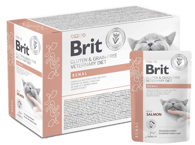 BRIT GF Vet Diets CAT POUCH FILLETS IN GRAVY RENAL 85gr2