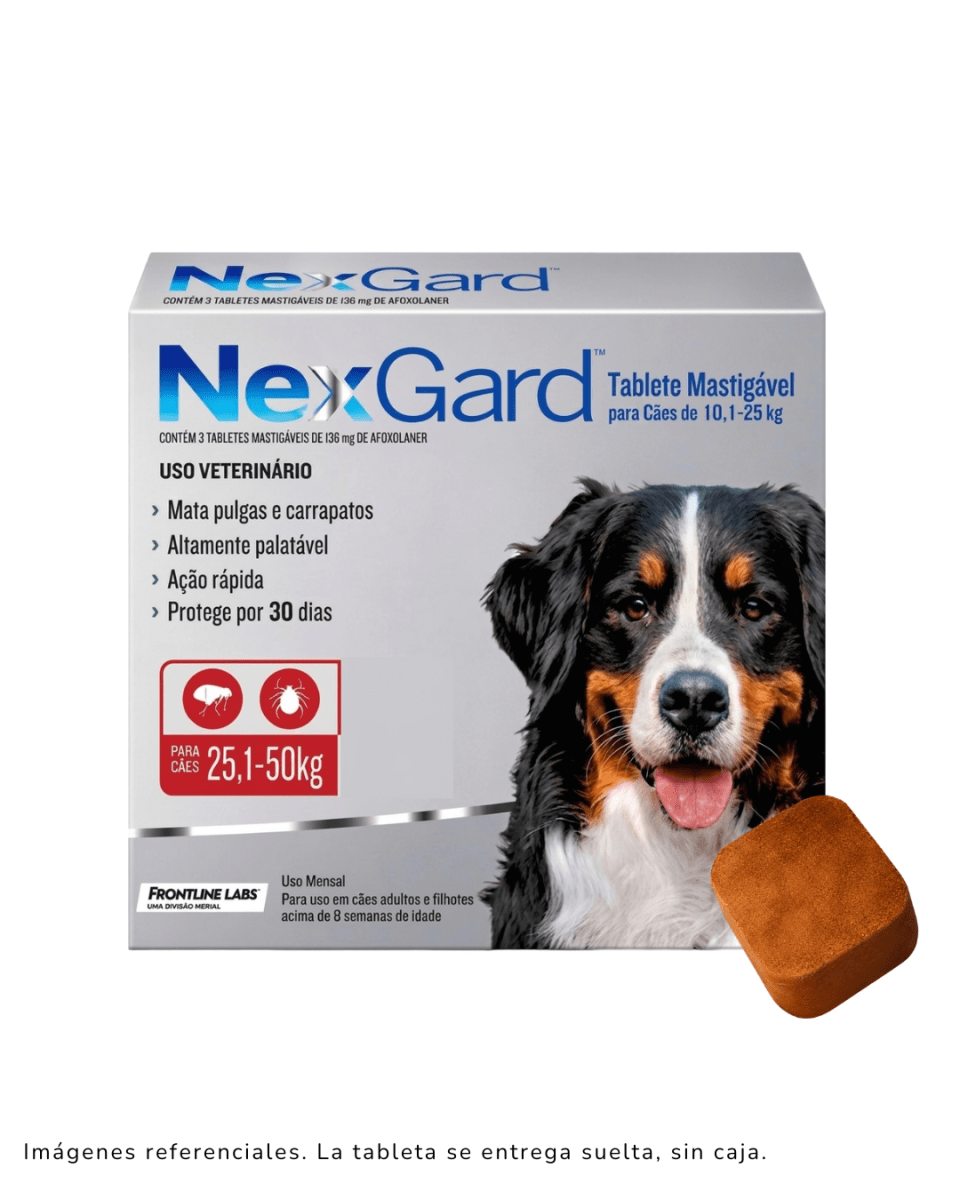Nexgard Para Perros De 25.1 a 50kg x 1 Tableta suelta1