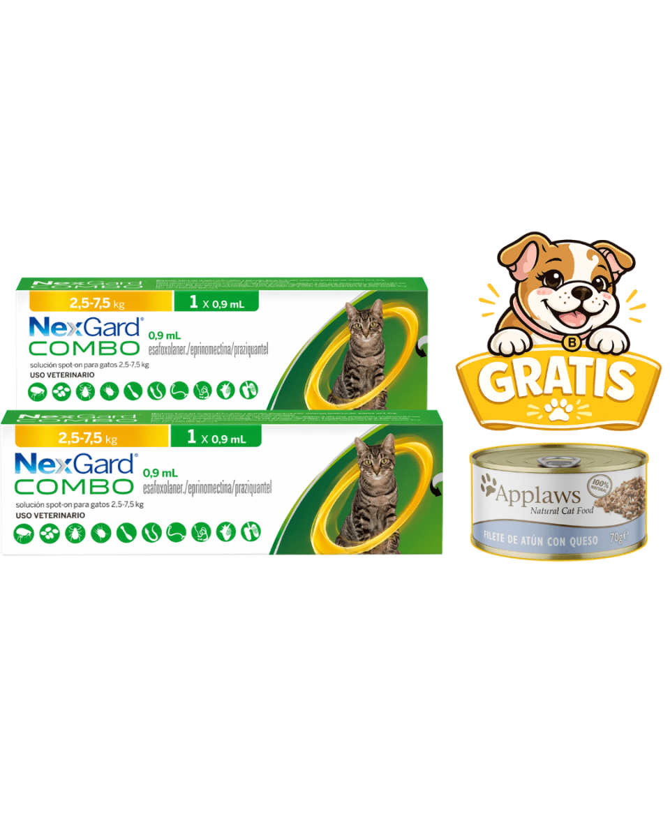Nexgard Combo Pipeta para Gato De 2 + 1 Atún Applaws gratis1