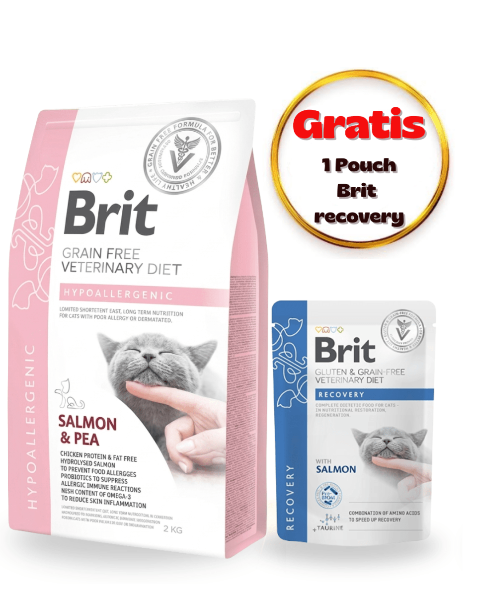 BRIT GF VET DIET CAT HYPOALLERGENIC 2kg - Pack Cuidado1