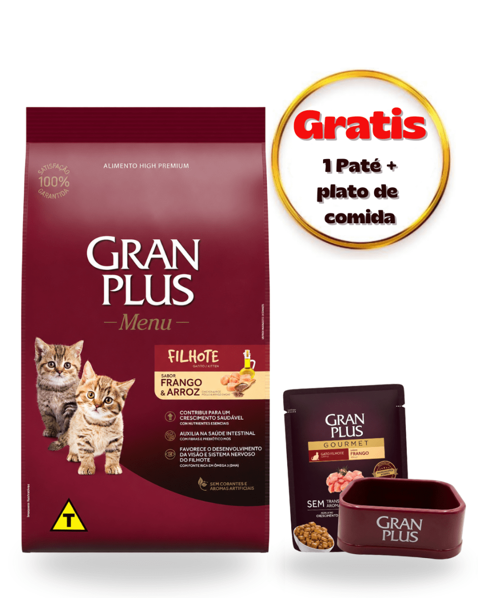 Gran Plus Gato Cachorro Pollo 1kg - Súper pack1