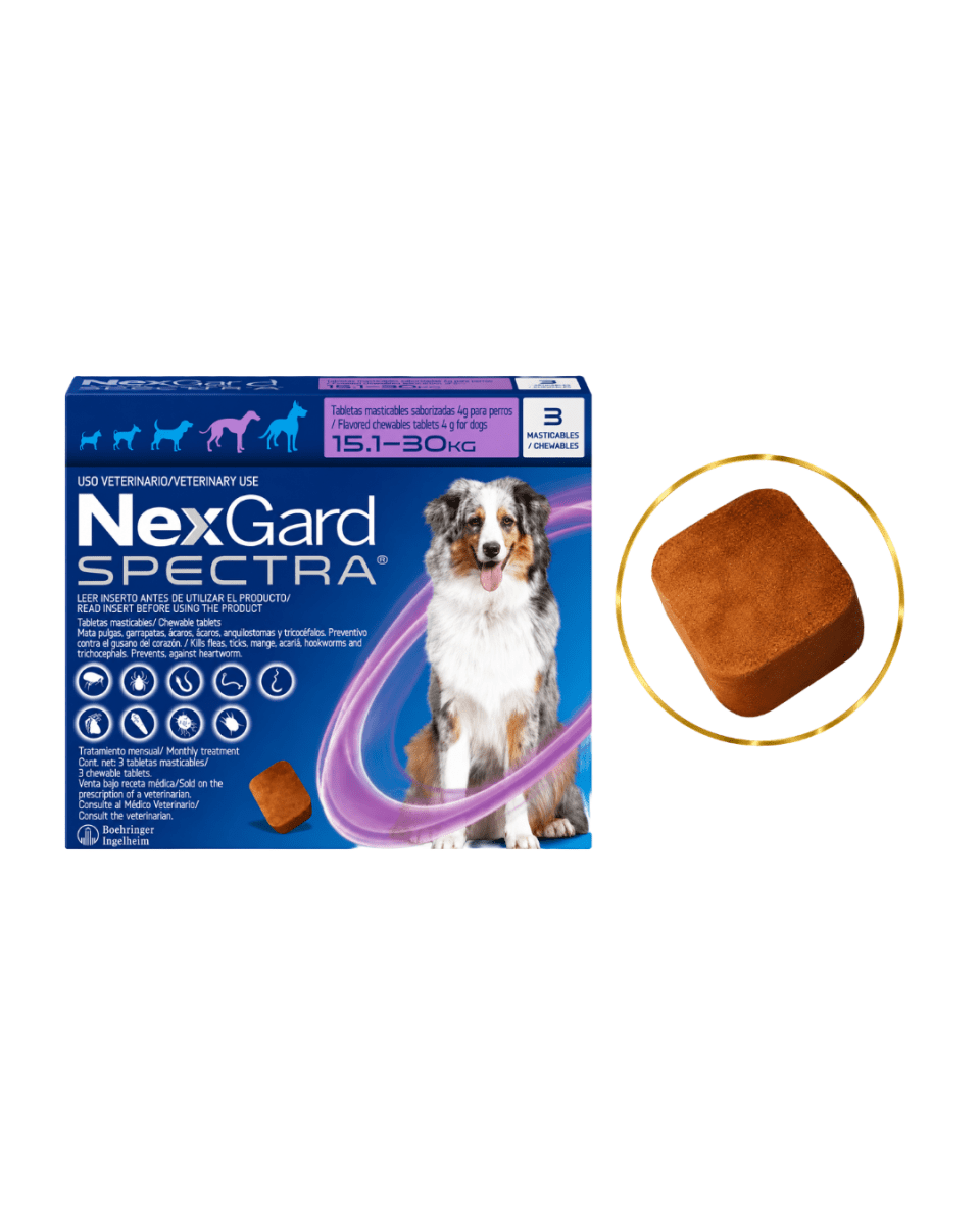 NEXGARD SPECTRA PARA PERROS DE 15.1 A 30KG - 1 Pastilla1
