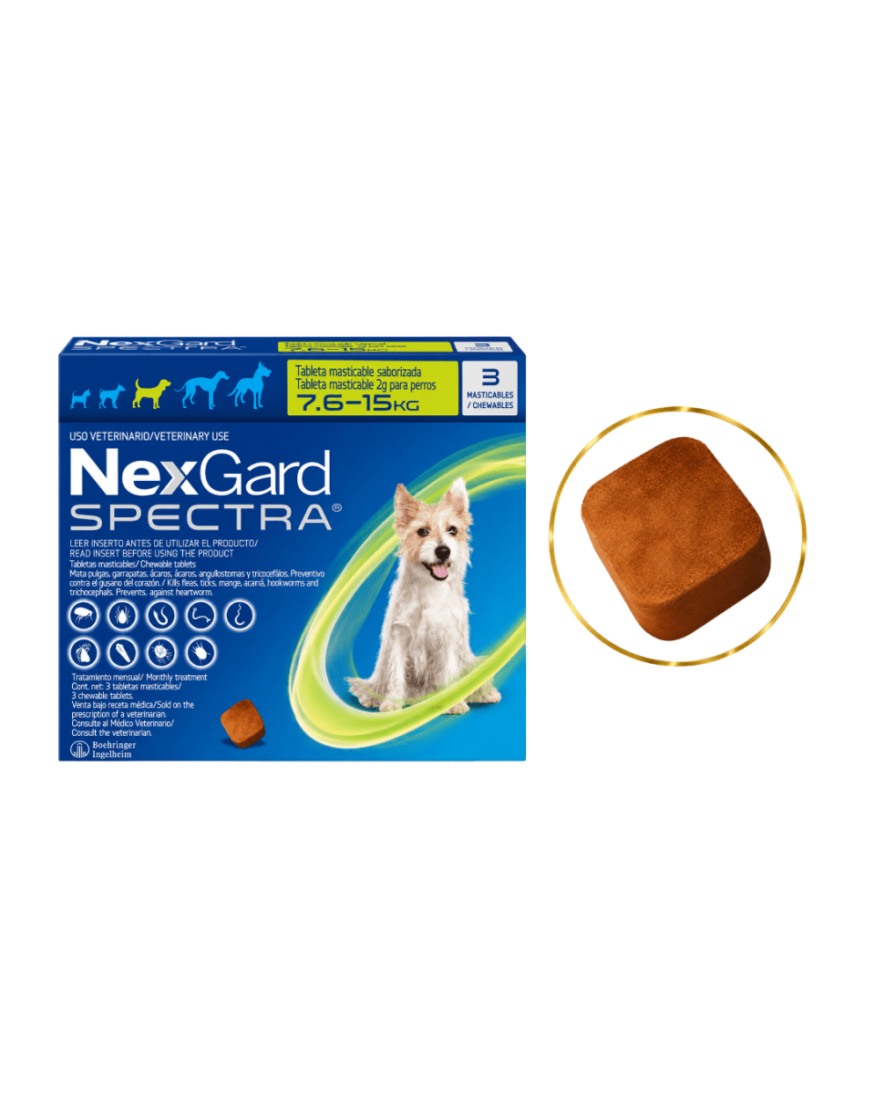 NEXGARD SPECTRA PARA PERROS DE 7.6 a 15kg - 1 Pastilla1