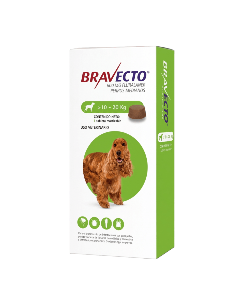 Bravecto 10 a 20 Kg (500 mg)2