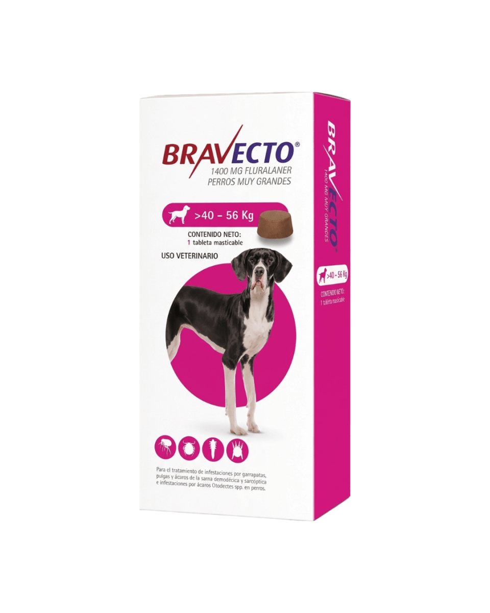 Bravecto 40 a 56 Kg (1400 mg)2