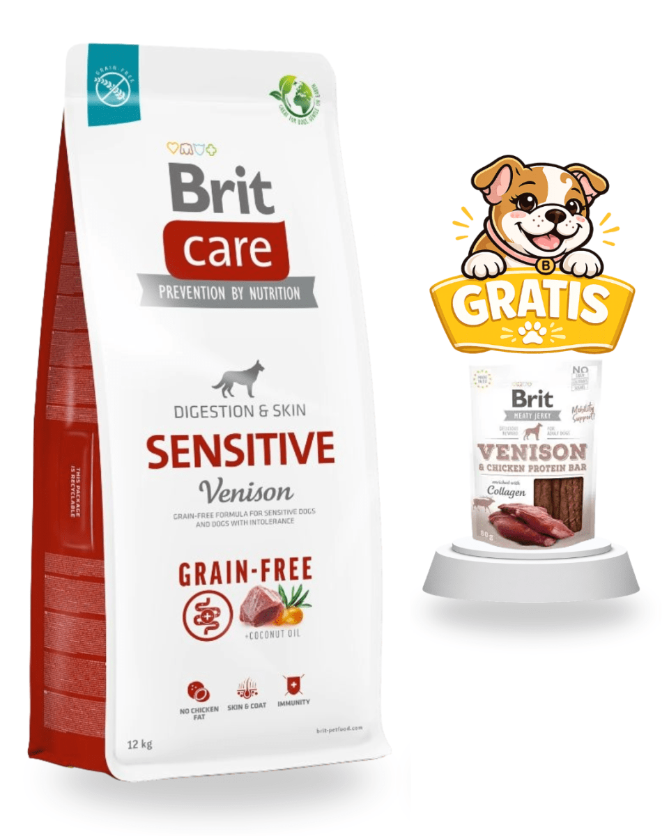 Brit Care Grain Free Sensitive Veninson 12kg - Promo Snack Venison1