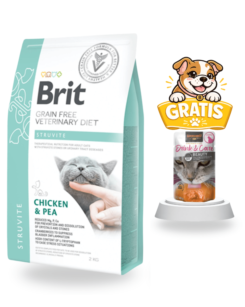 BRIT GF VET DIETS CAT STRUVITE 2kg - Pack Cuidado1