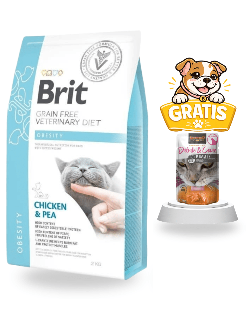 BRIT GF VET DIETS CAT OBESITY 2kg - Pack Cuidado1