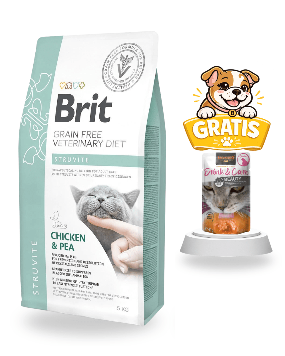 BRIT GF VET DIETS CAT STRUVITE 5kg - Pack Cuidado1