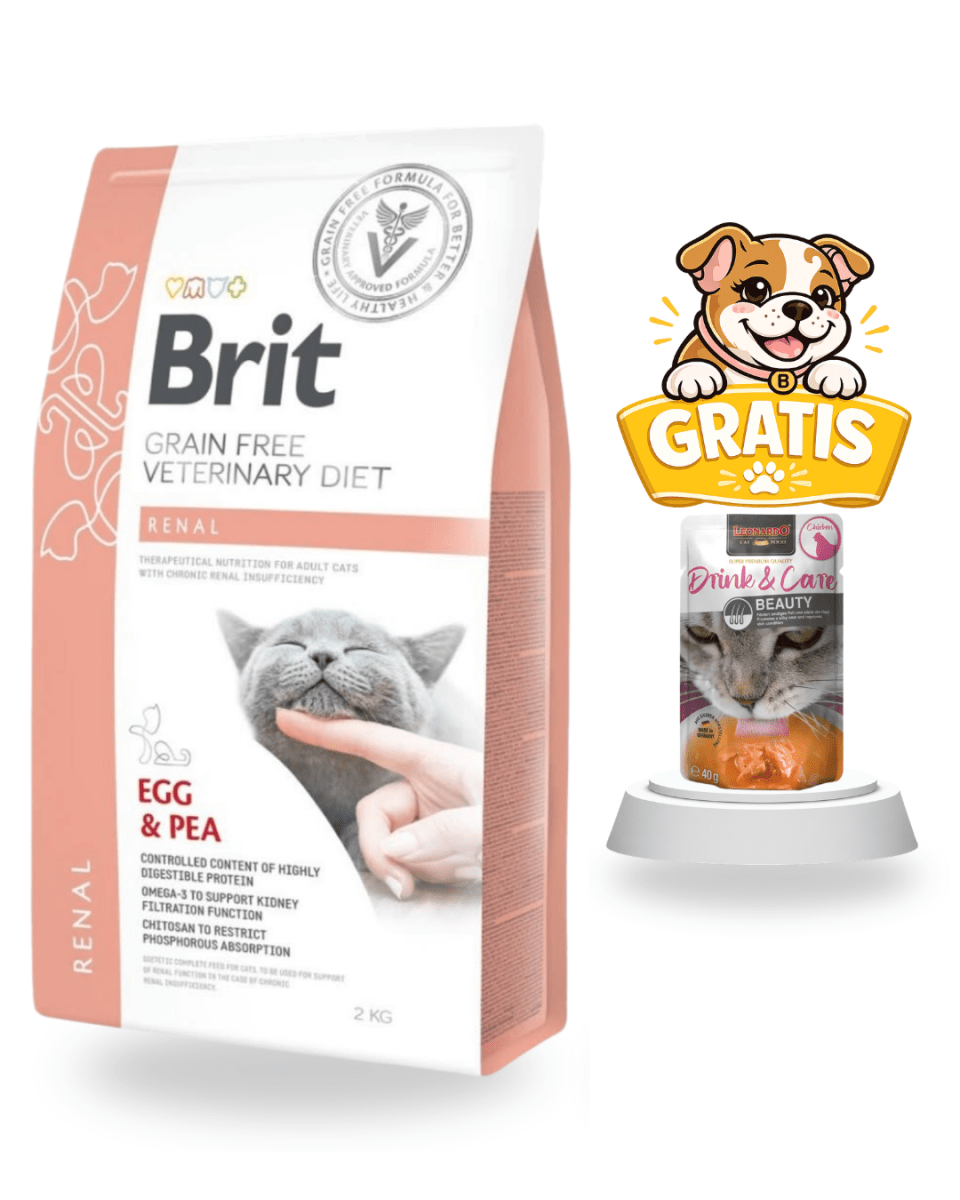 BRIT GF VET DIETS CAT RENAL 2kg - PACK CUIDADO1