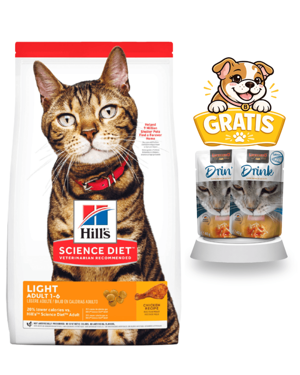 Hills SD Feline Adult Light 3.2kg + Drinks de salmón1