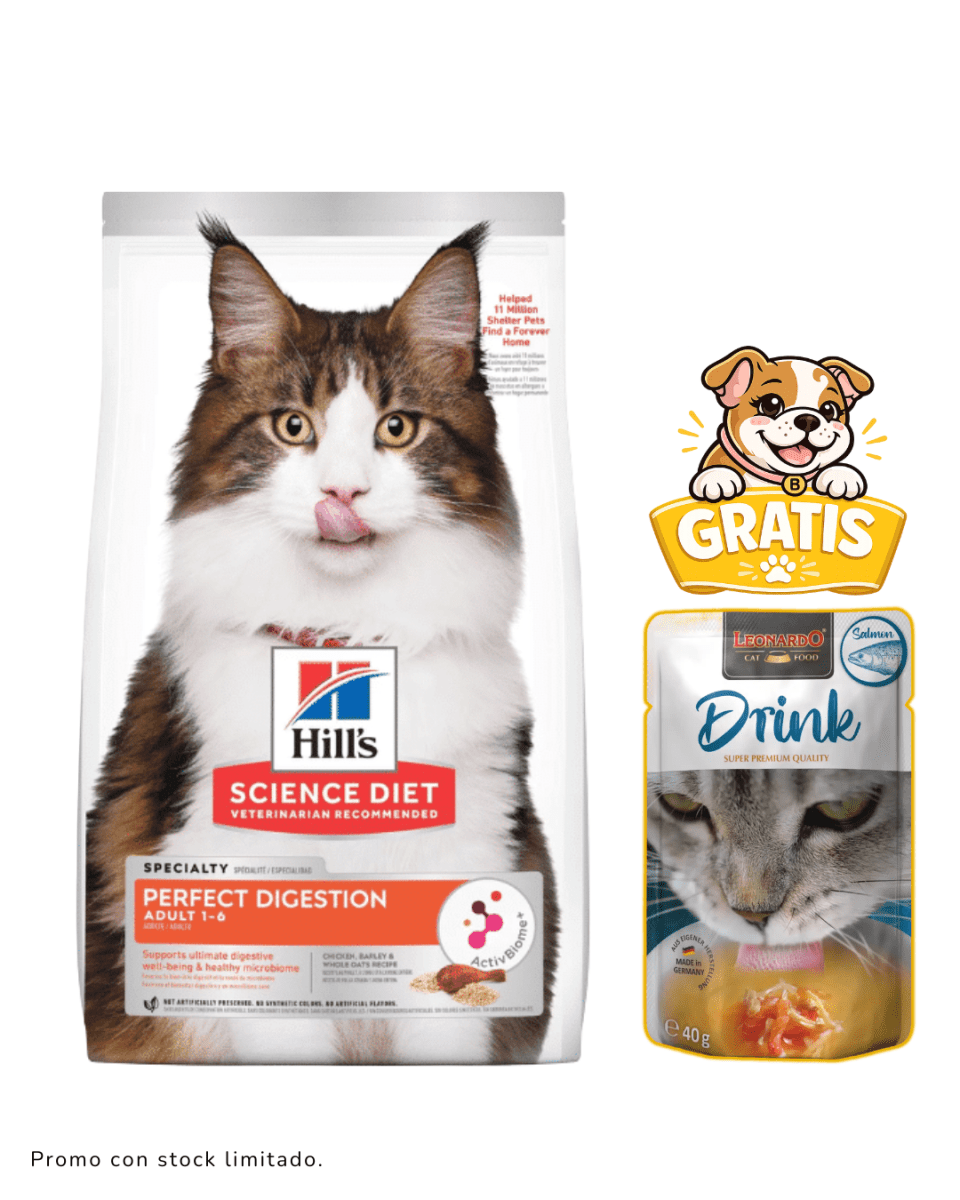 Hills SD Feline Adult Perfect Digestion 1.58kg + drink1