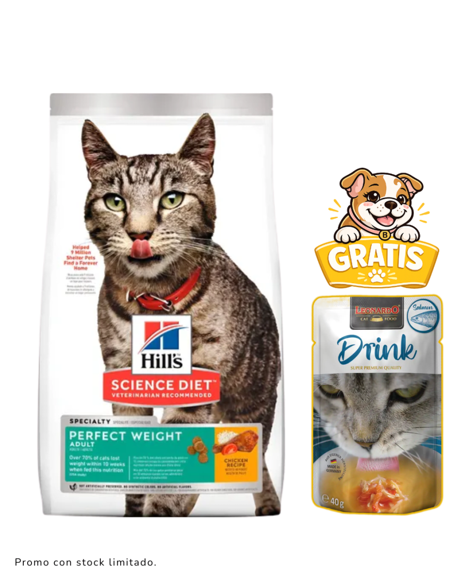 Hills SD Feline Perfect Weight 1.36kg + drink1