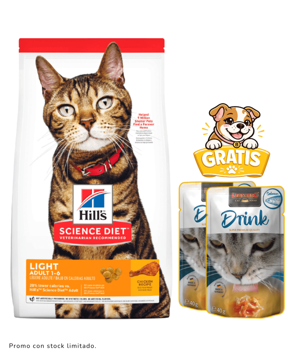 Hills SD Feline Adult Light 3.2kg + drinks1