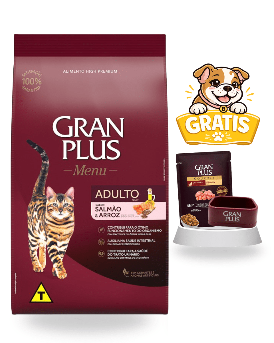 Gran Plus Gato Adulto Salmón & Arroz 10kg - Súper pack1