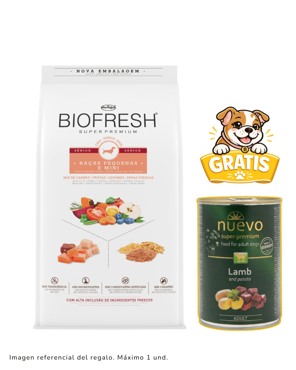 Biofresh SP Perro Senior Raza Pequeña y Mini - Mix de Carne 3kg + 1 paté Nuevo1