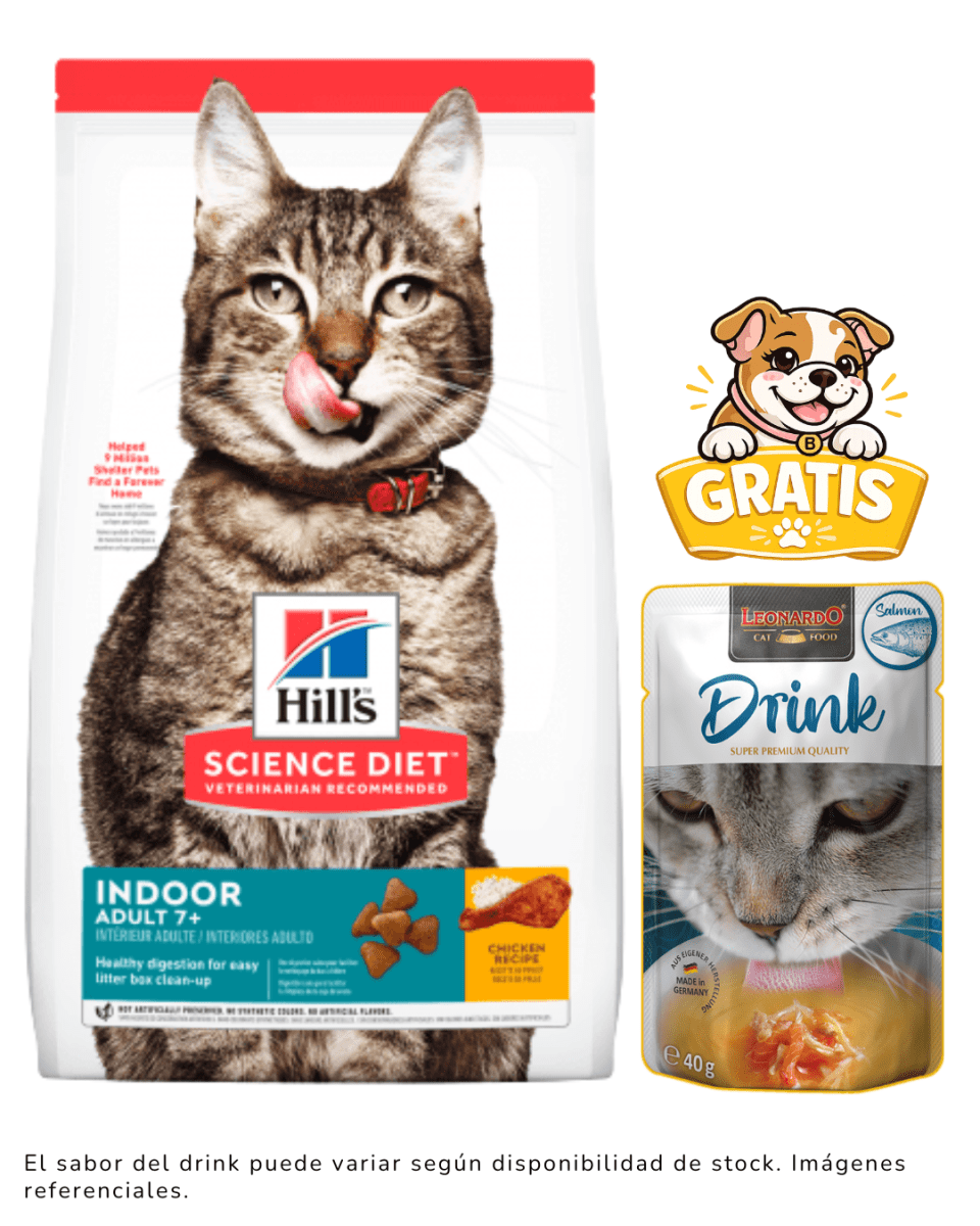Hills SD Feline Indoor Adult 7+ 1.6 kg + 1 drink gratis1
