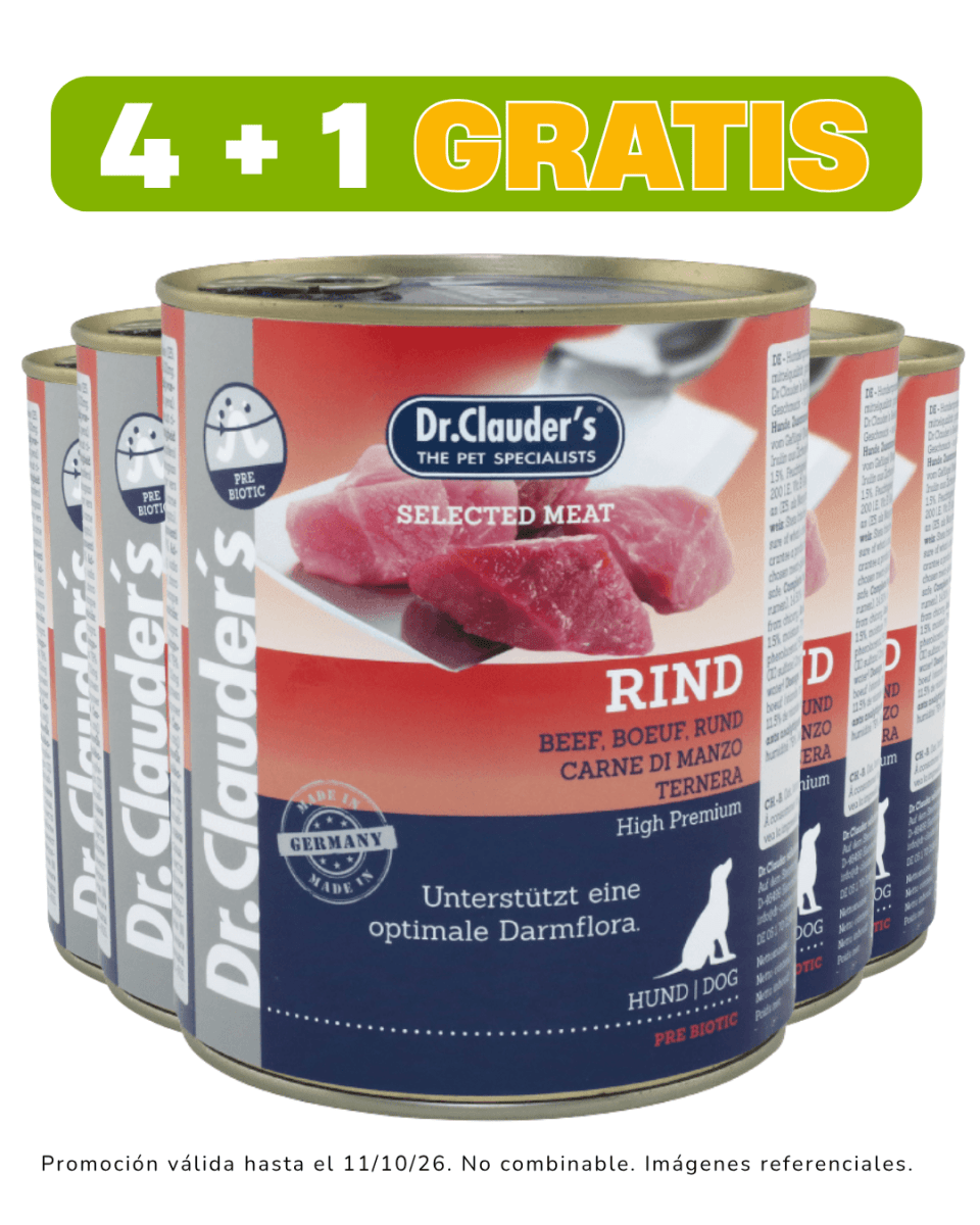 Dr Clauders Dog Rind (Res) - 800gr promoción 4 + 1 gratis1