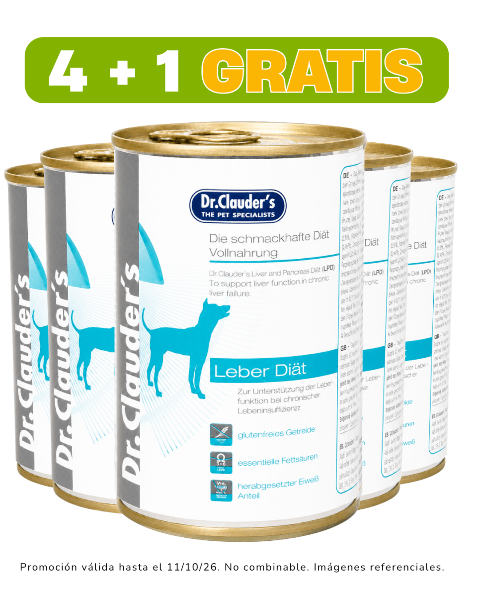 Dr. Clauders Vet Dog Hepatic 400gr (Lata) promoción 4 + 1 gratis1