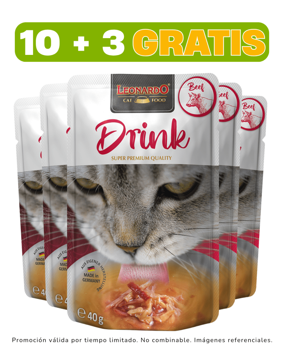 Leonardo Drink Ternera - 40gr promoción 10 + 3 gratis1