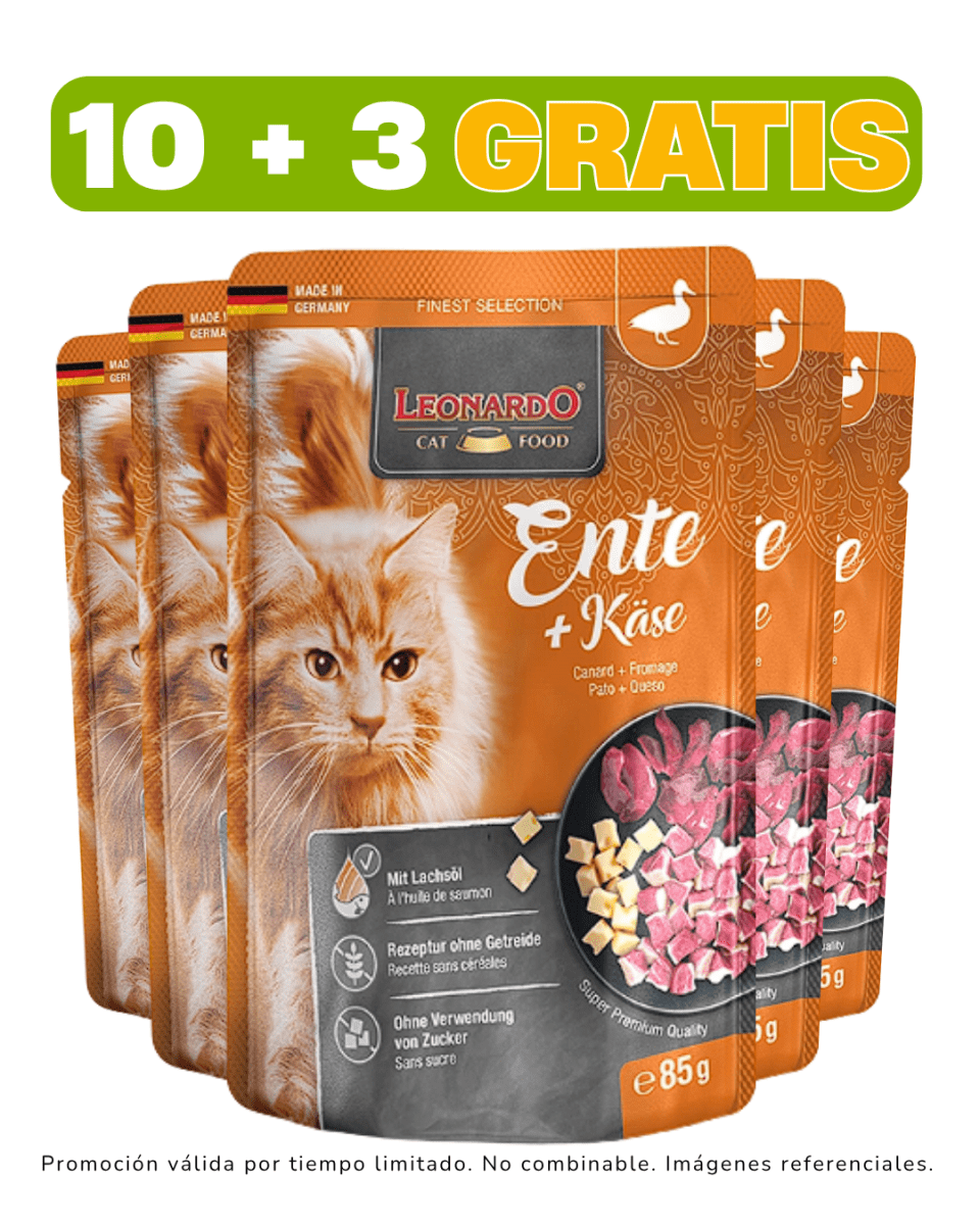 Leonardo Pato y Queso Pouch 85gr promoción 10 + 3 gratis1