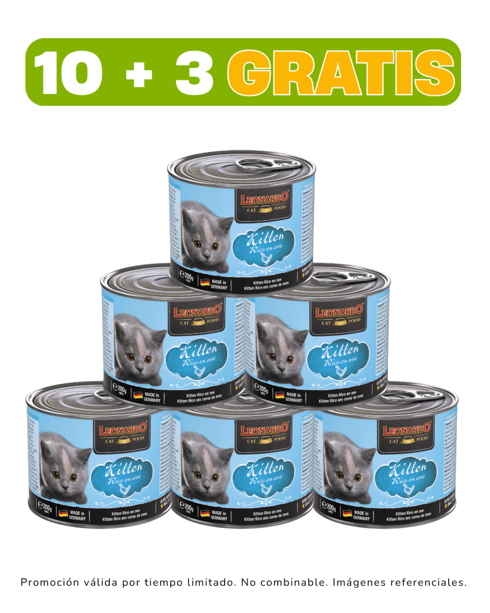 Leonardo Quality Selection Kitten 200gr promoción 10 + 3 gratis1