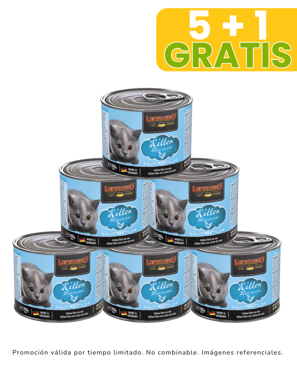 Leonardo Quality Selection Kitten 200gr promoción 5 + 1 gratis1
