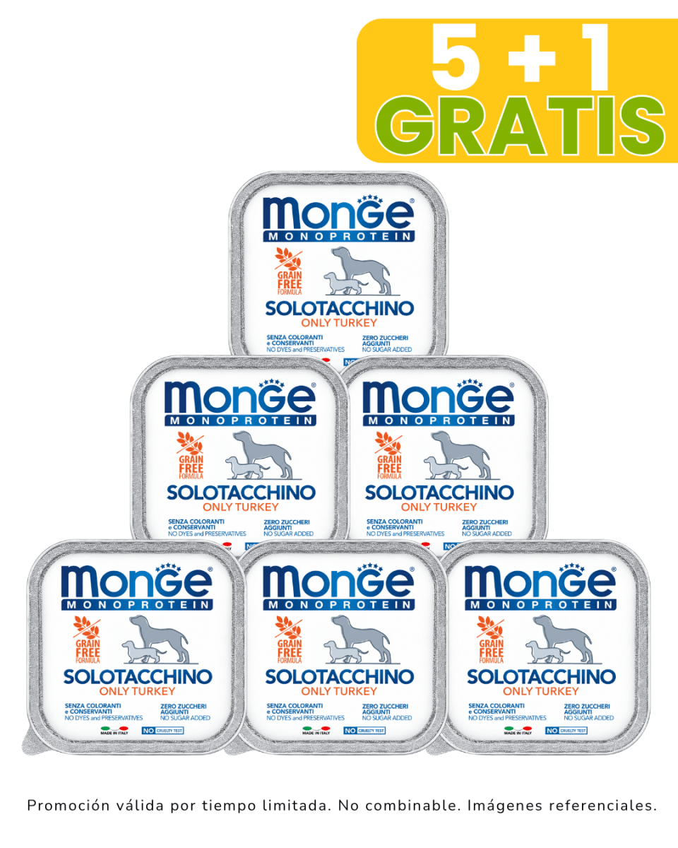 Monge Canine Adult Monoprotein Pavo 150 gr promoción 5 + 1 gratis1