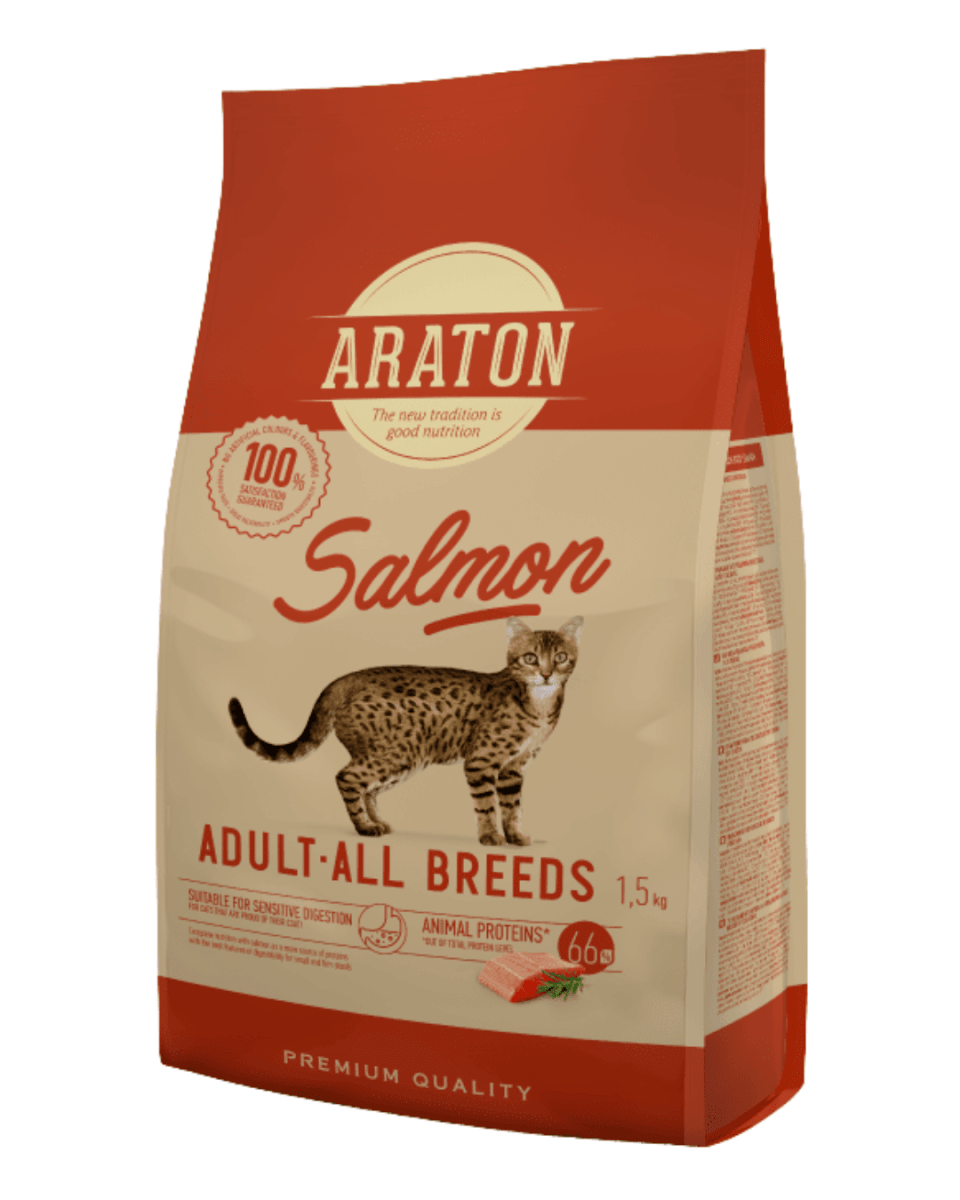 Araton Cat Adult All Breed Salmón 1.5kg1