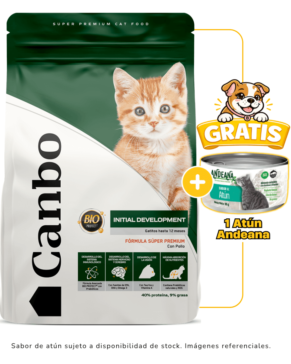 Canbo CAT Initial Development gatito 7kg + 1 lata Andeana gratis1