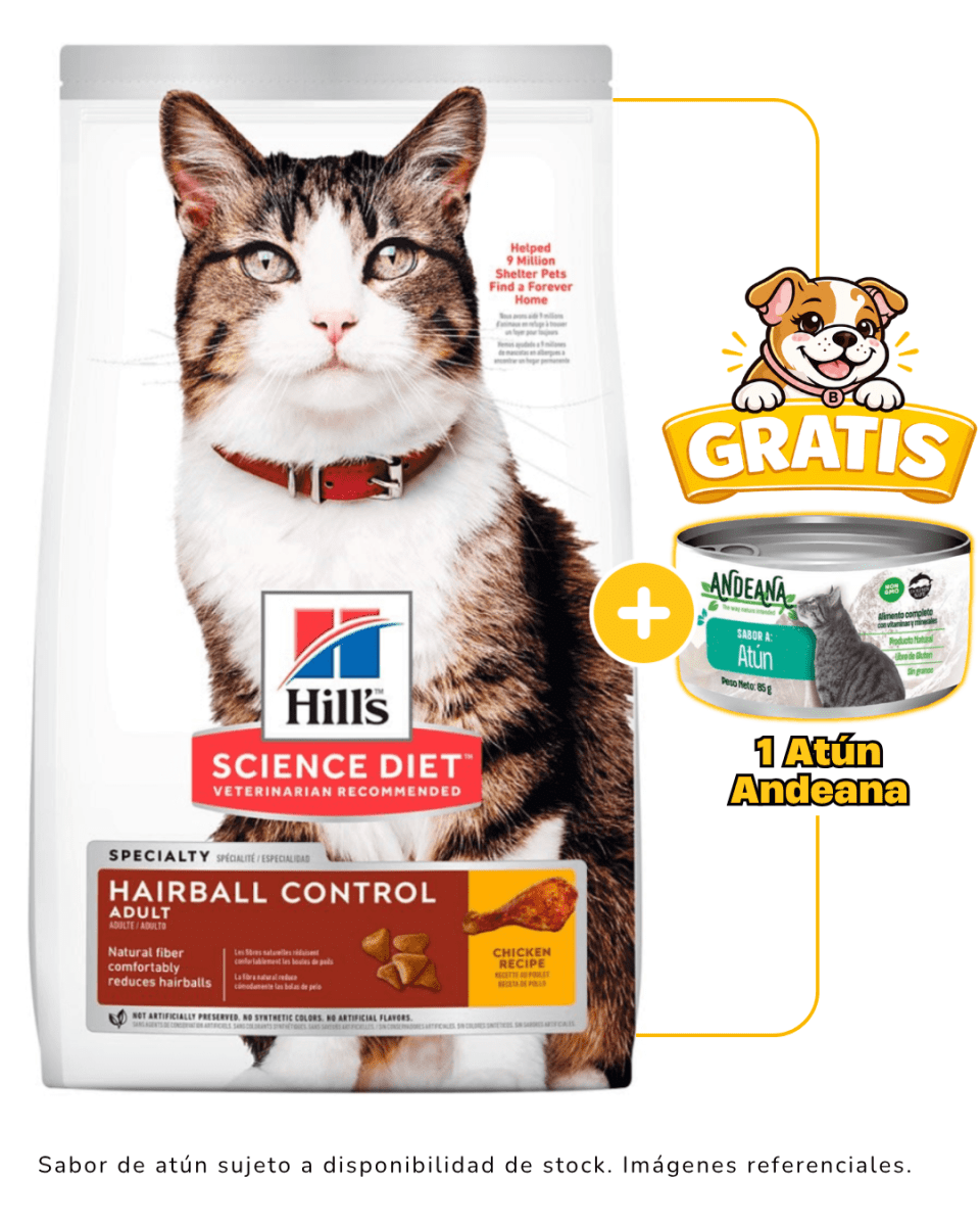 Hills SD Feline Hairball Control 1.6kg + 1 lata Andeana gratis1