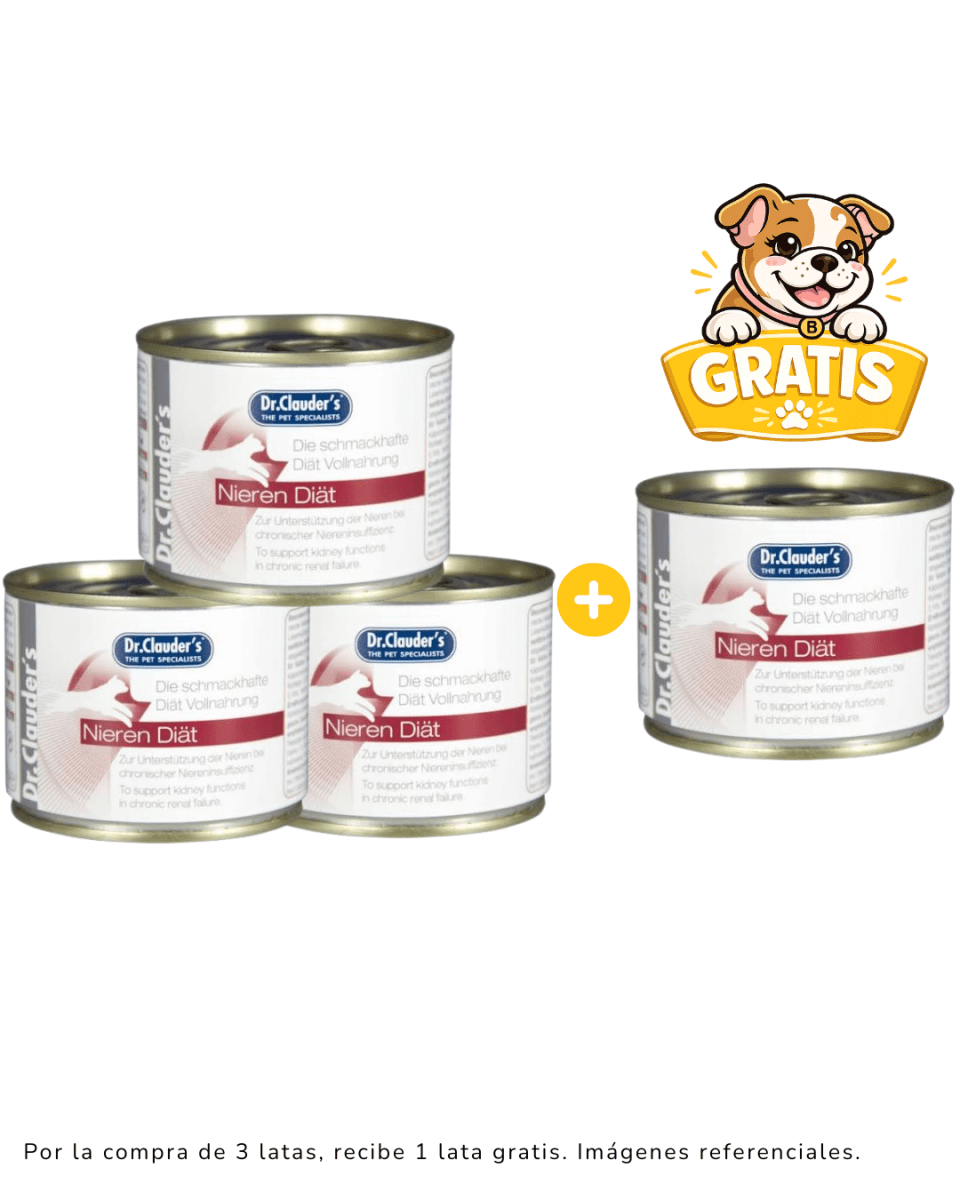 Dr. Clauders Vet CAT Renal 200gr (Lata) promoción 3 + 1 gratis1
